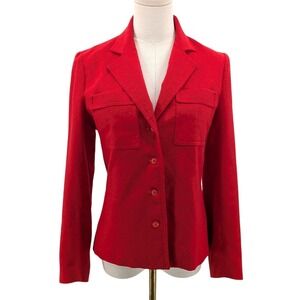 Vintage Marshall Field &‎ Company Red Wool Blend Blazer Jacket Small
